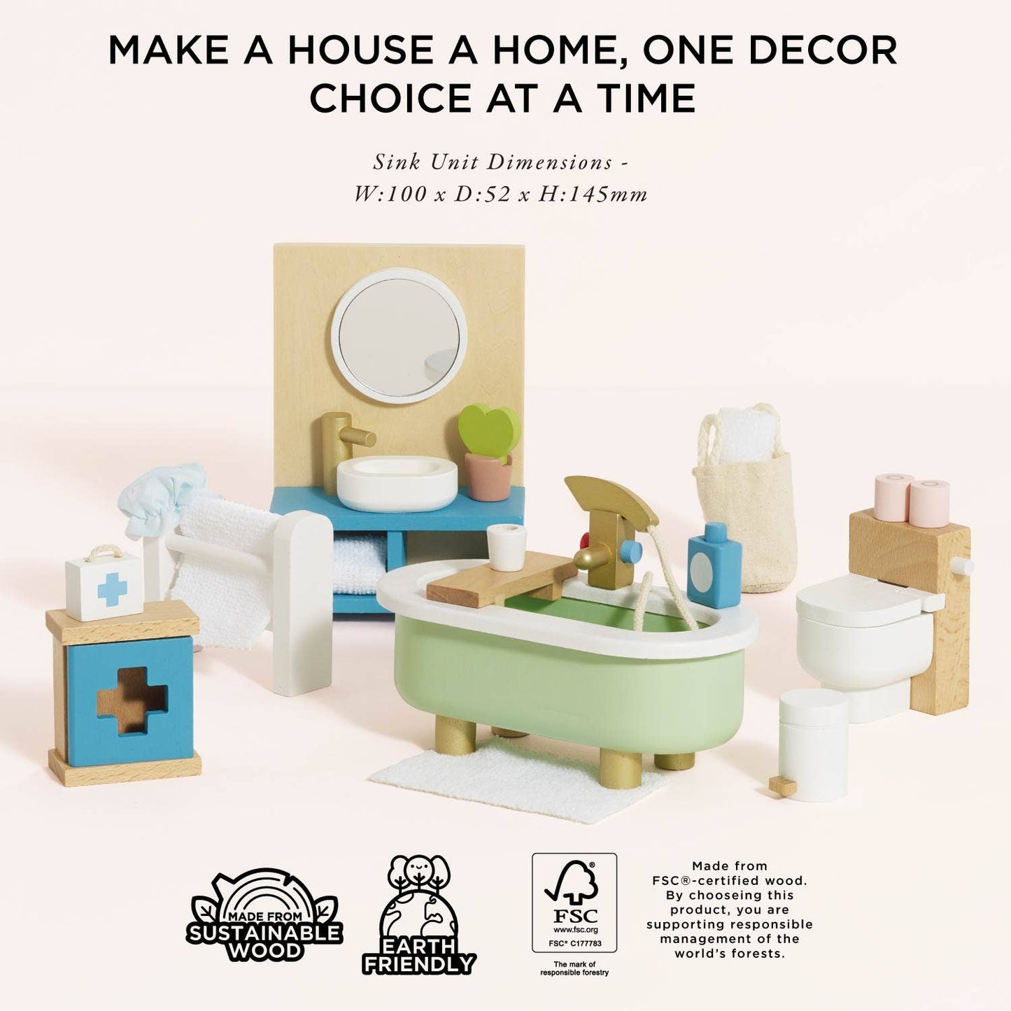 Le Toy Van, Inc. - Wooden Dolls House Bathroom Furniture