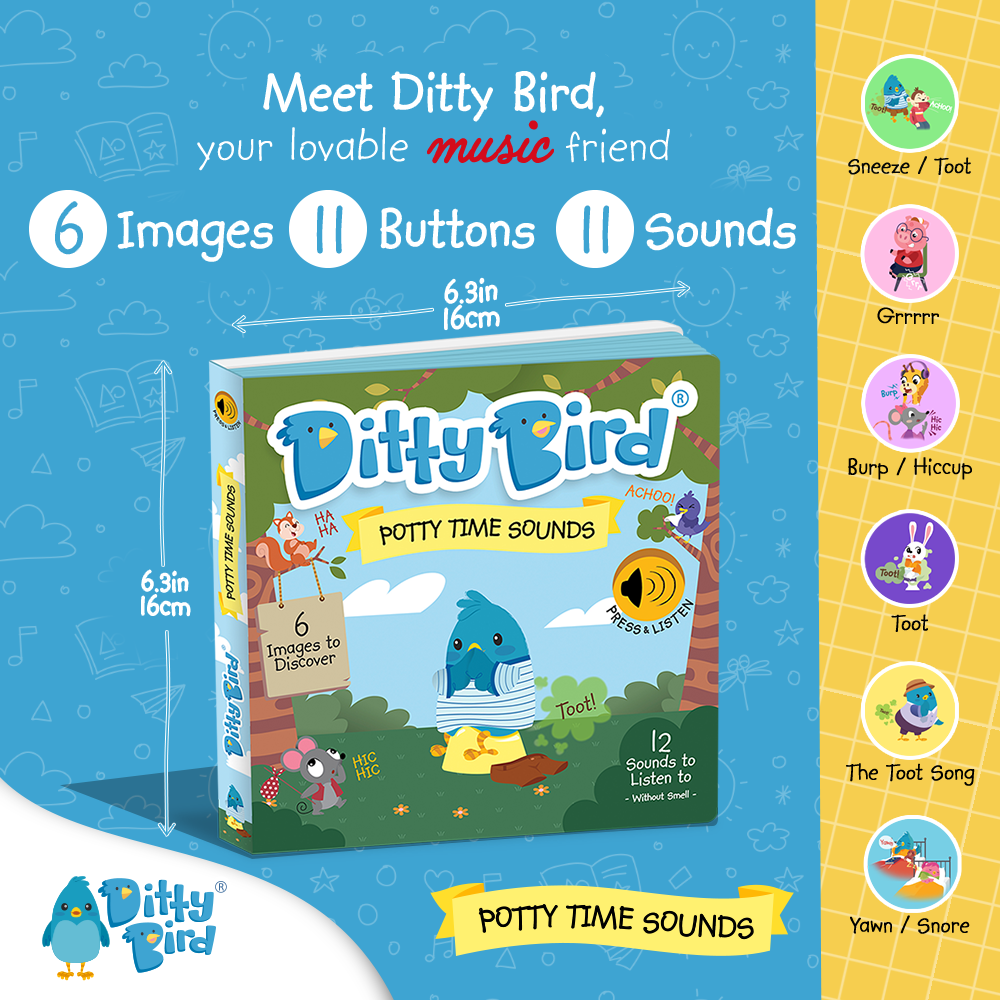 Ditty Bird - NEW | Potty Time Sounds | Ditty Bird Baby Sound Book