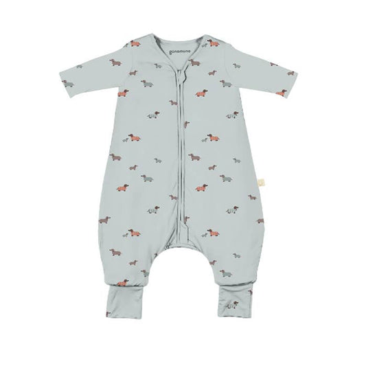 gunamuna - SS26 LONG SLEEVE FOOTIE SLEEP BAG : Woof / 18-36M / 1.0