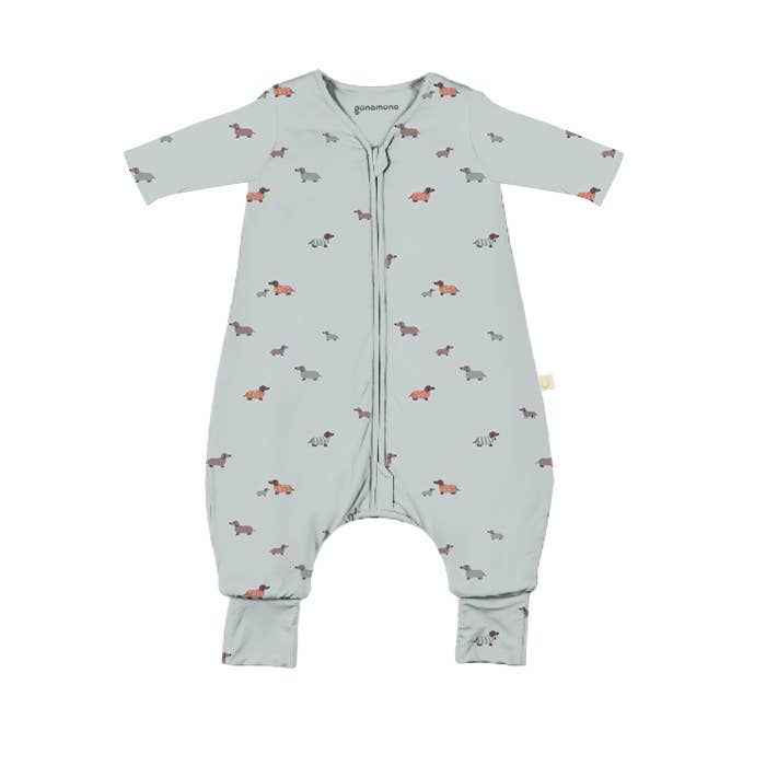 gunamuna - SS26 LONG SLEEVE FOOTIE SLEEP BAG : Baseball goose / 18-36M / 1.0