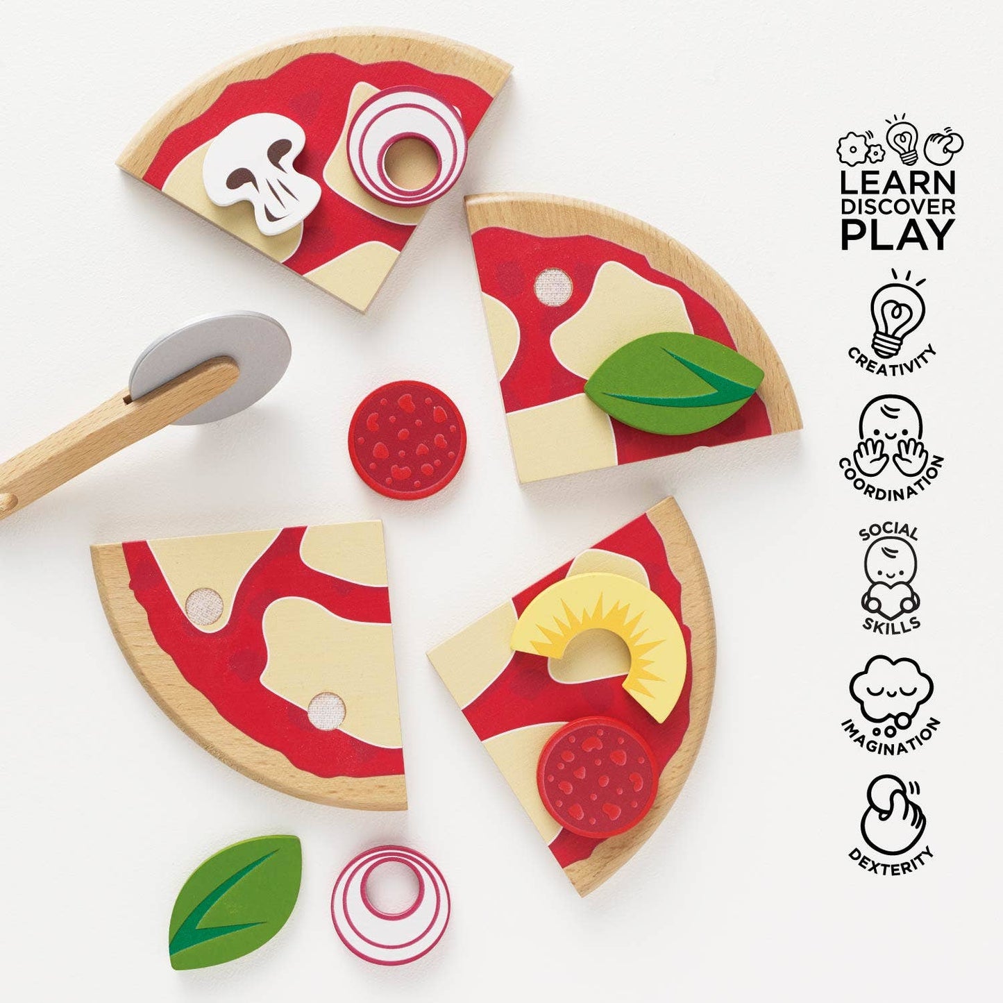 Le Toy Van, Inc. - Pizza & Toppings with Slice Cutter
