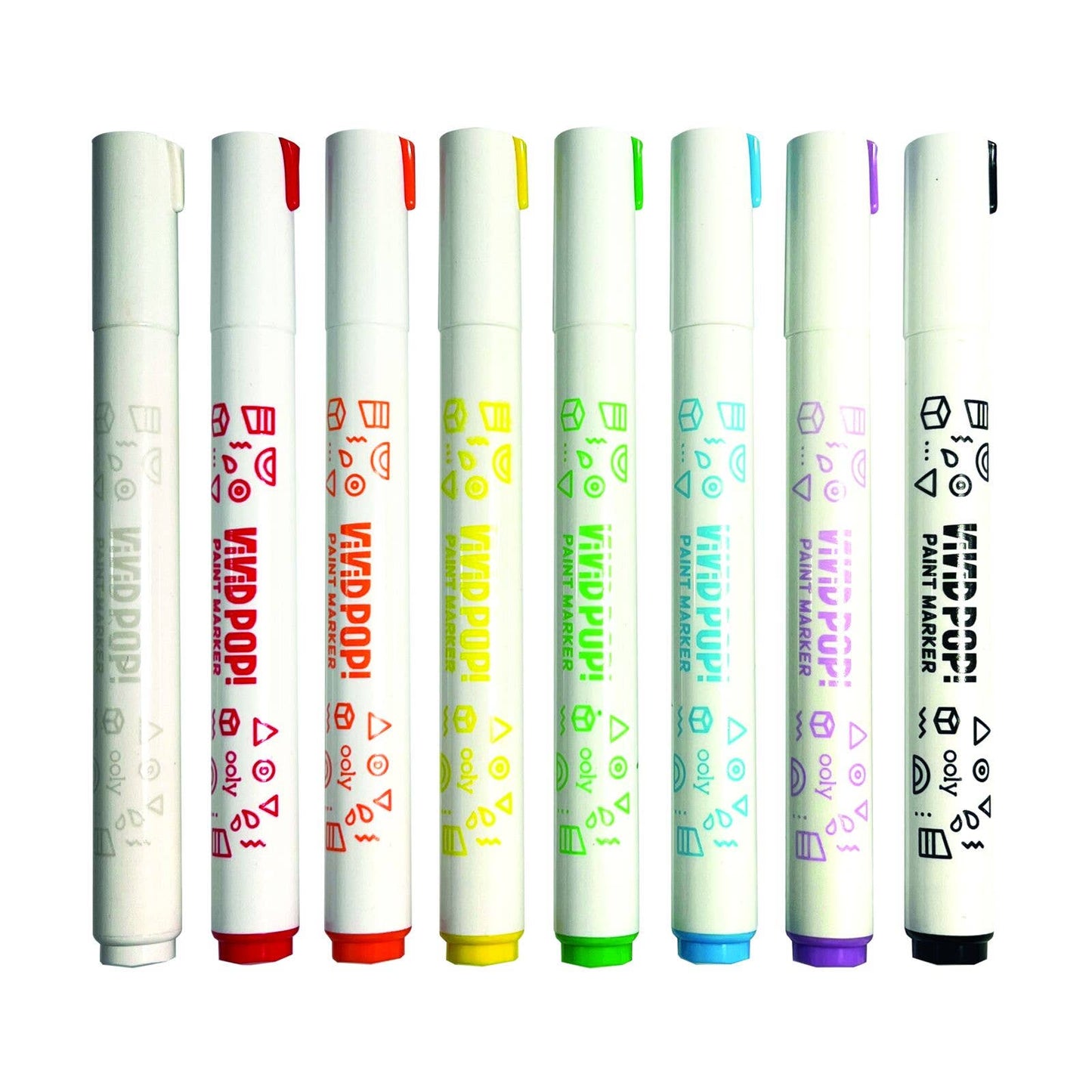 OOLY - Vivid Pop! Water Based Paint Markers - 8 Colors