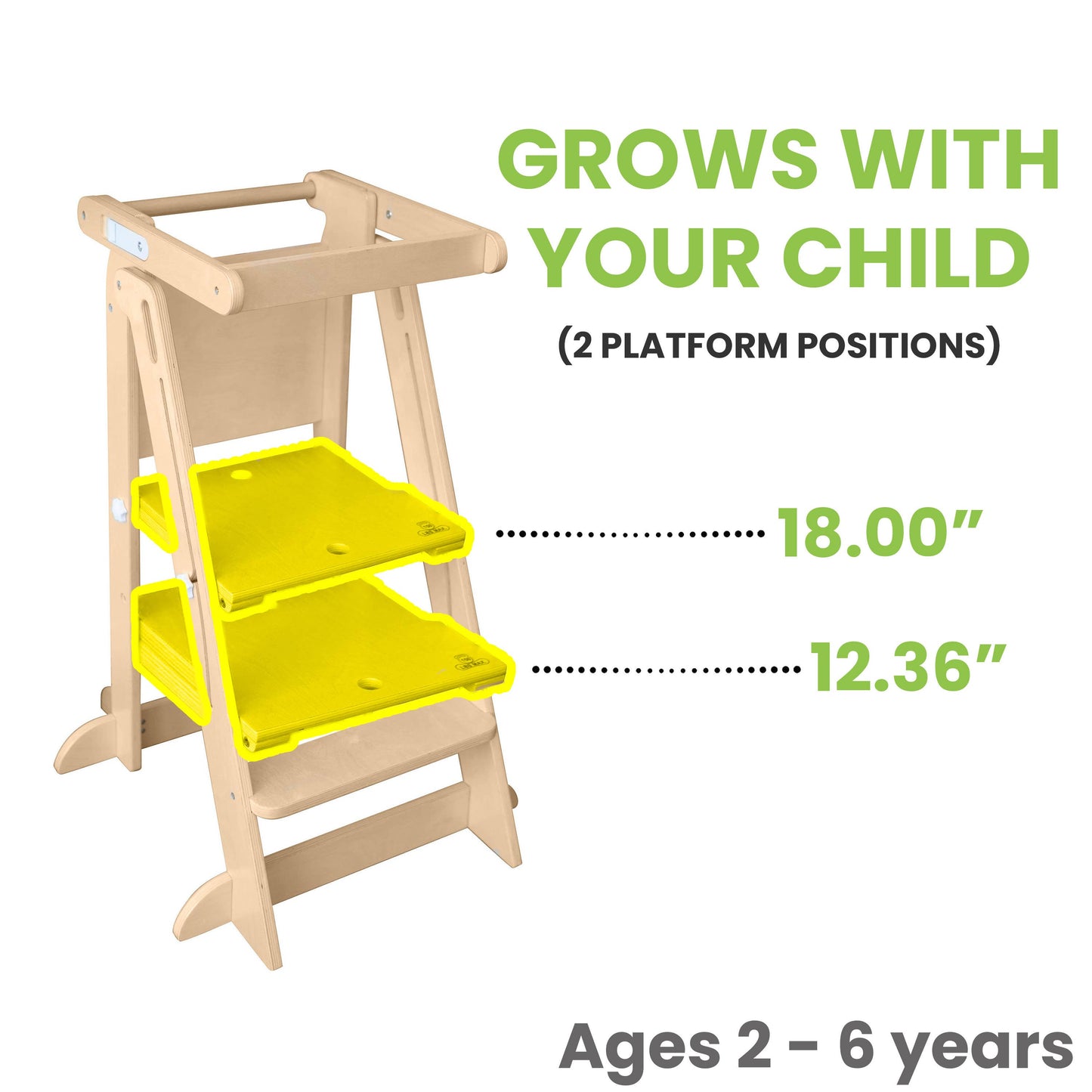 Little Partners - Learn 'N Fold Learning Tower® Toddler Tower: Natural