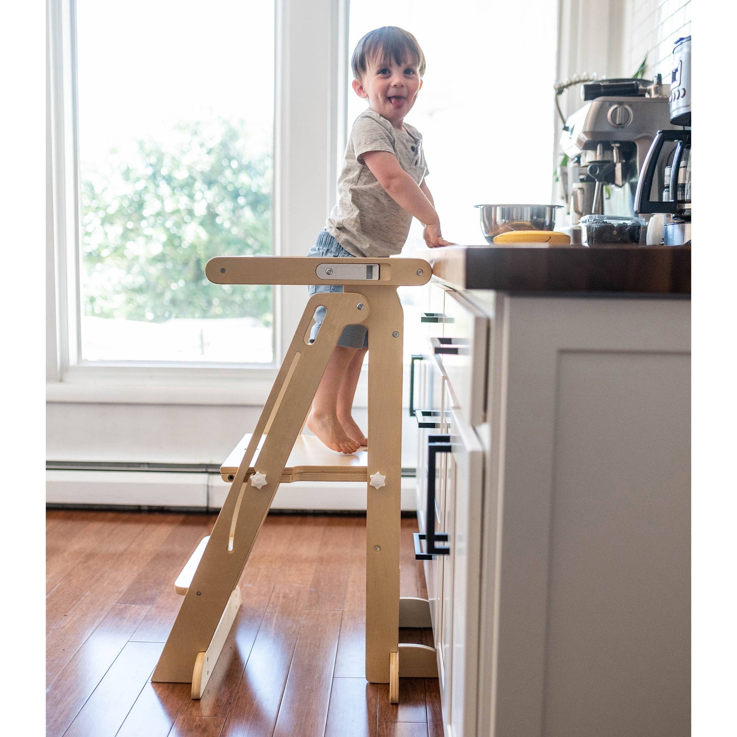 Little Partners - Learn 'N Fold Learning Tower® Toddler Tower: Natural