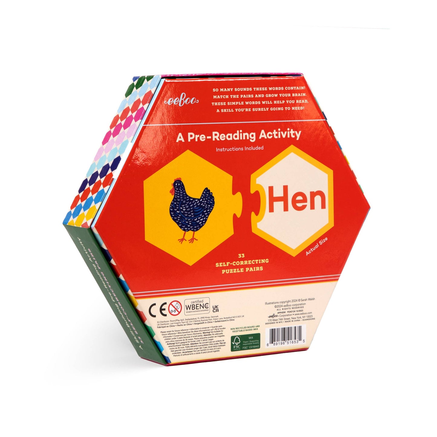 eeBoo - Simple Words Hexagon Puzzle Pairs