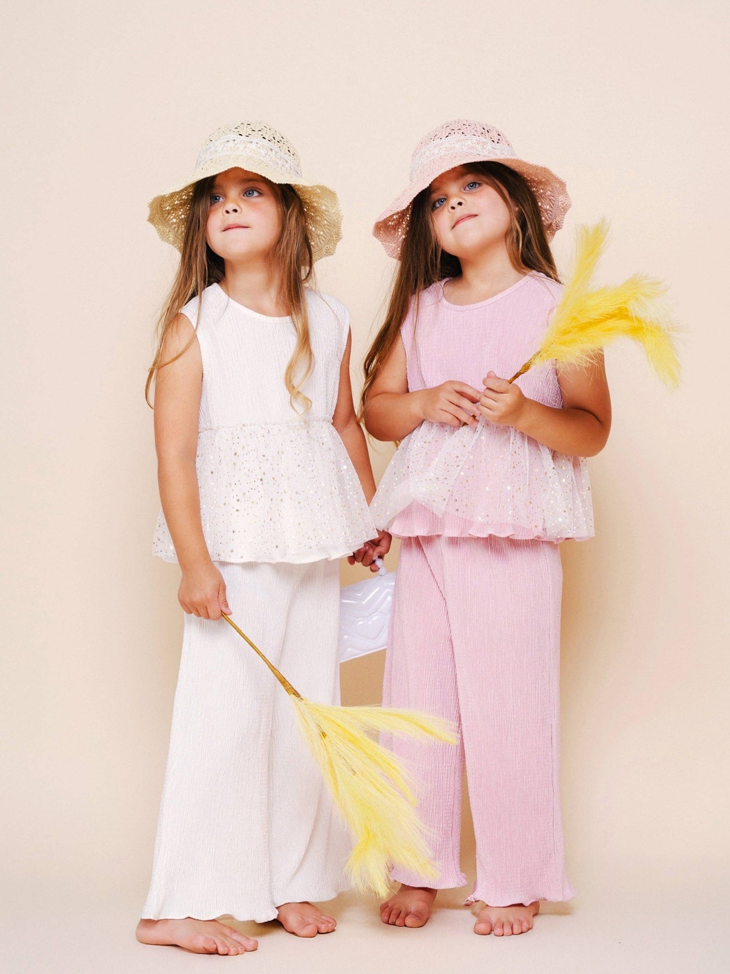 Petite Hailey - Elise Pleats Set: Ivory / 5