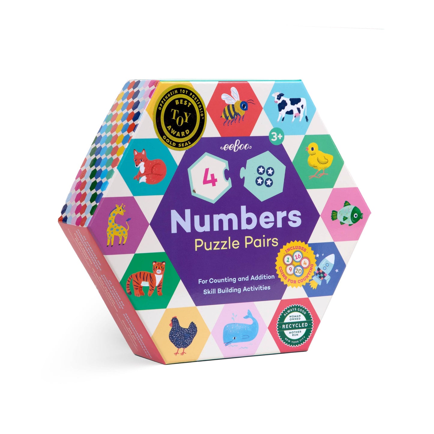 eeBoo - Numbers Hexagon Puzzle Pairs