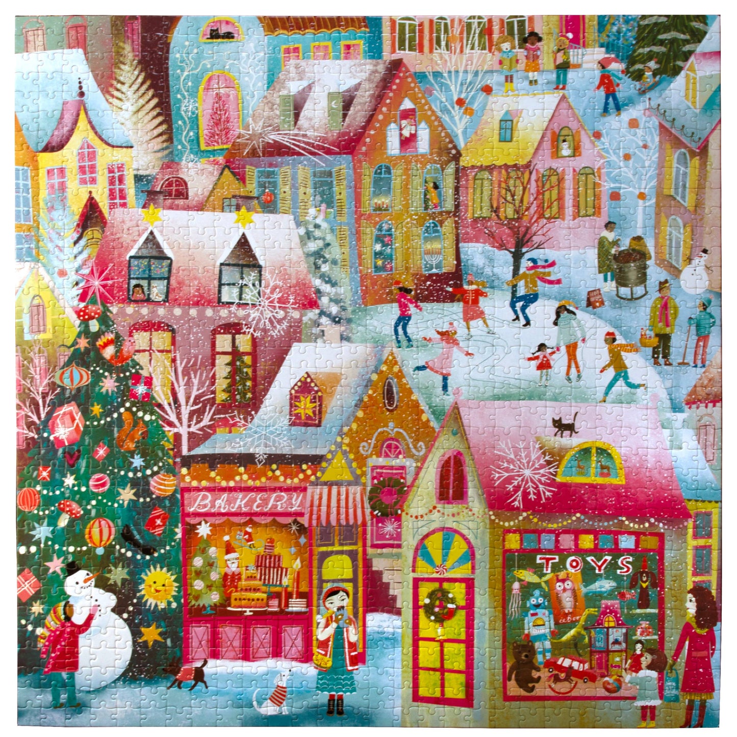 eeBoo - Holiday Village 1000 Piece Square Puzzle *HOLIDAY*