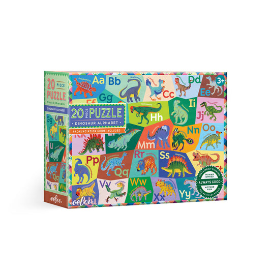 eeBoo - Dinosaur Alphabet 20 Piece Puzzle