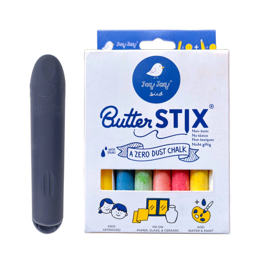 Jaq Jaq Bird - ButterStix® - Dustless Chalk Colors with Holder 12 pcs