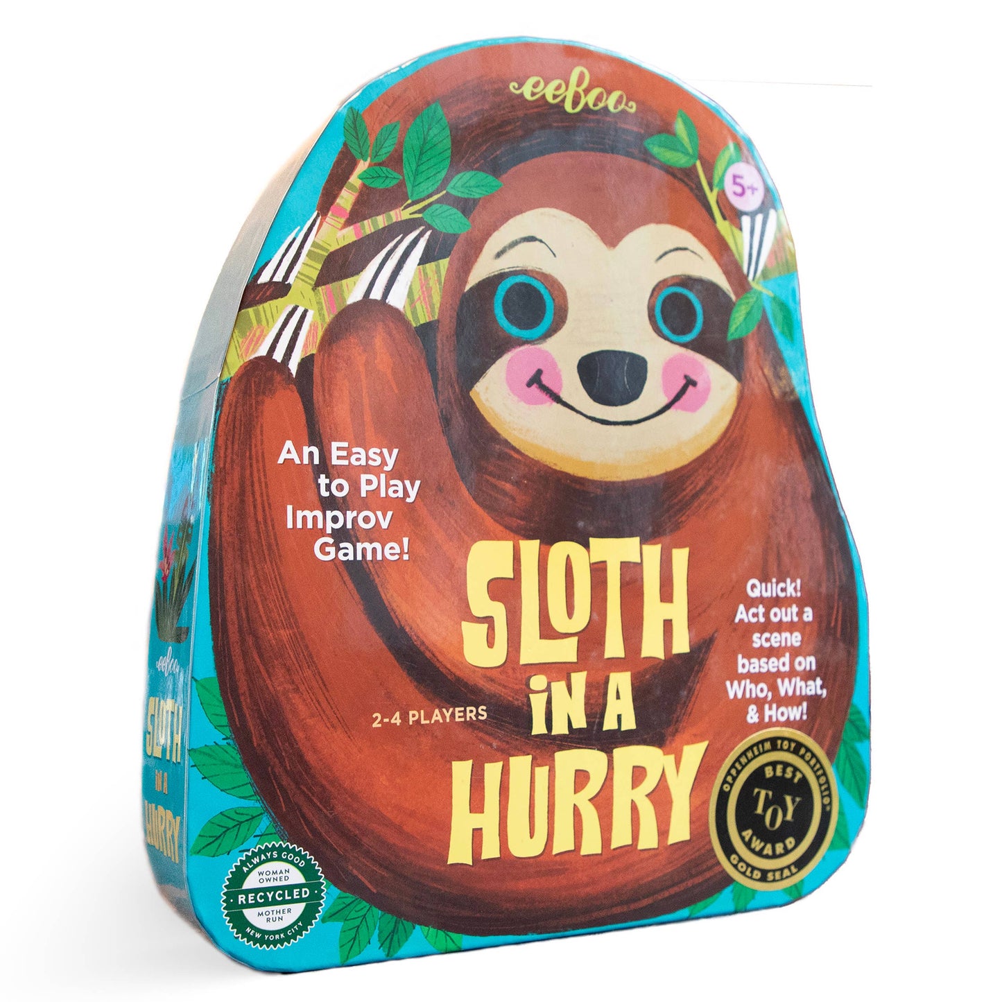 eeBoo - Sloth in a Hurry Shaped Box Spinner Game