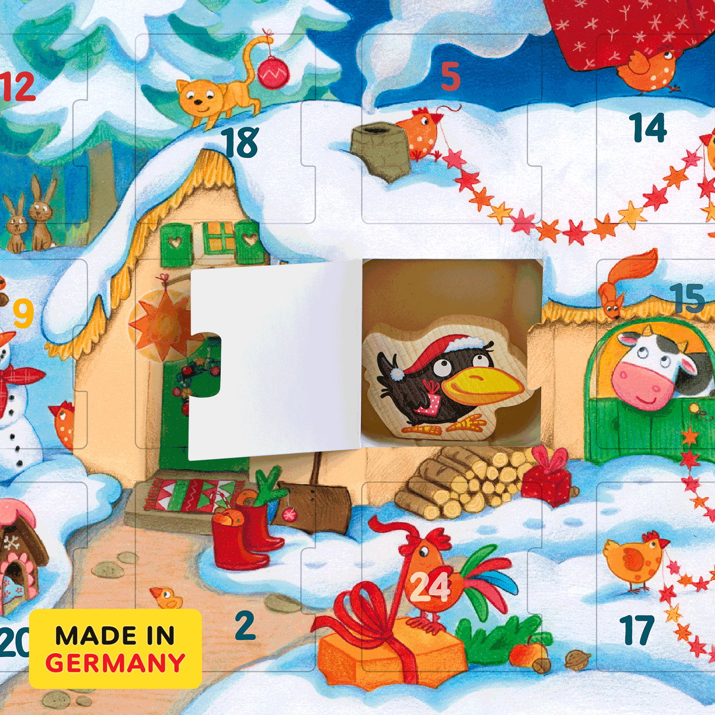 HABA USA - My First Games Advent Calendar - Farmyard Animals - Pack of 6