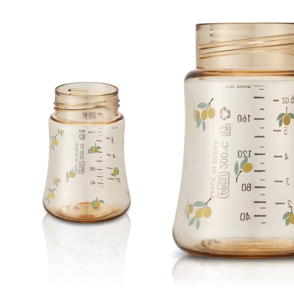 zezebaebae (Grosmimi and Cha&Mom) - Grosmimi PPSU Baby Bottle - 6oz (200ml): Bear_White