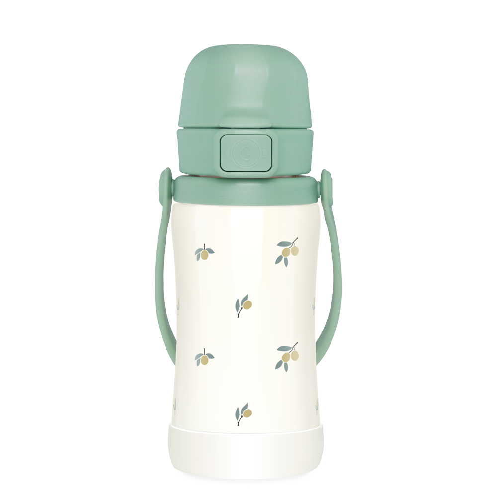 zezebaebae (Grosmimi and Cha&Mom) - Grosmimi Stainless Steel Tumbler - 10oz (300ml): Olive Pistachio