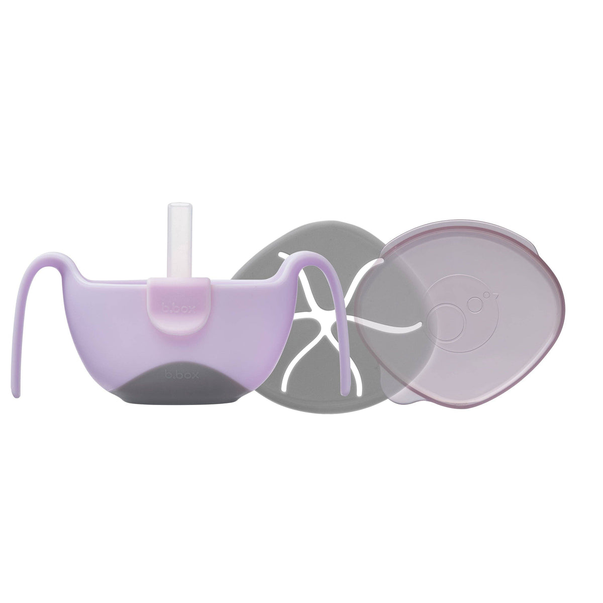 b.box USA - Bowl + straw - boysenberry