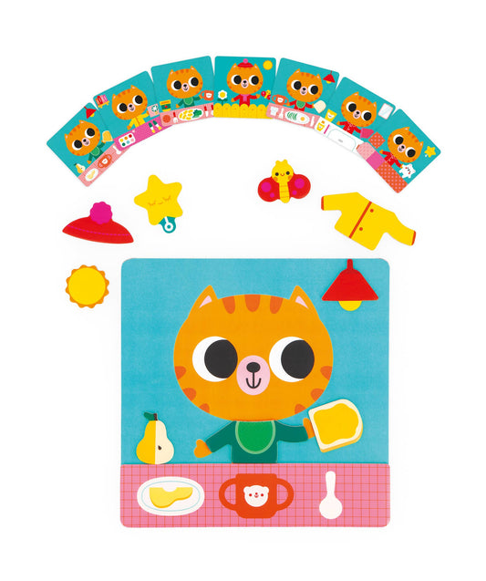 Janod - The Daily Routines Cat Magnetic Game