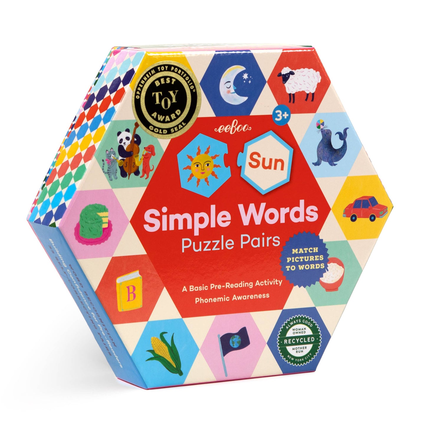 eeBoo - Simple Words Hexagon Puzzle Pairs