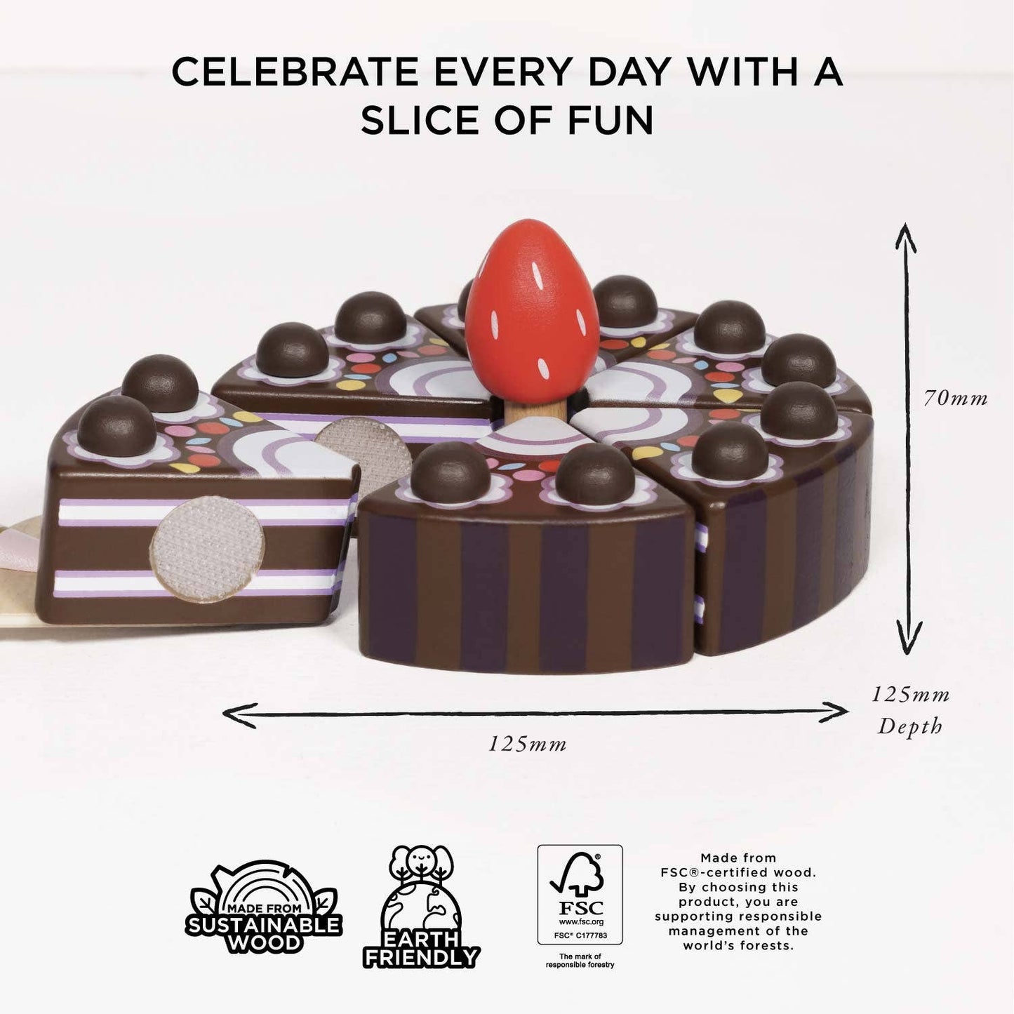 Le Toy Van, Inc. - Chocolate Gateau Sliceable Cake