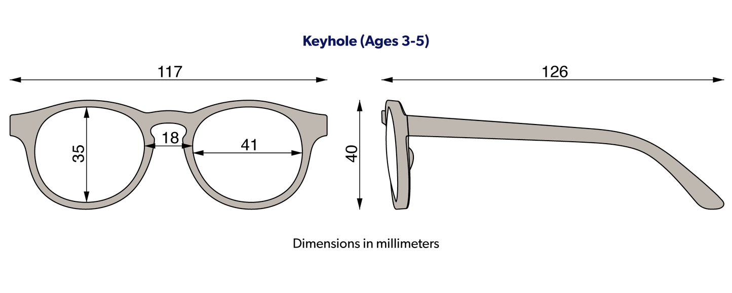 Babiators - Babiators Blue Light Glasses Keyhole: Ages 3-5 / Black Ops Black