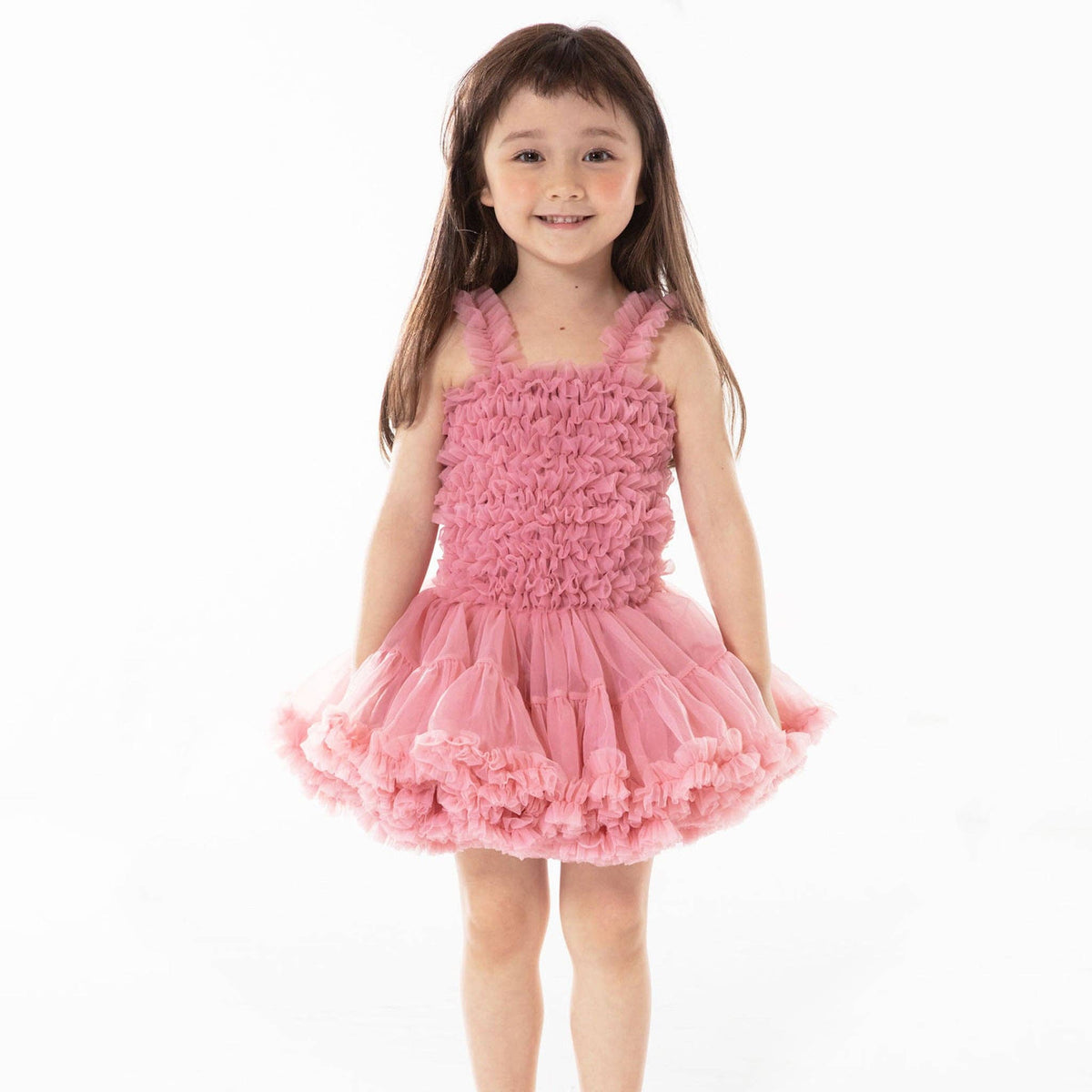 Petite Hailey - Tutu Ombre Dress: Ivory / 1-2