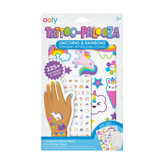 OOLY - Tattoo Palooza: Temporary Tattoos & Nail Stickers - Unicorns