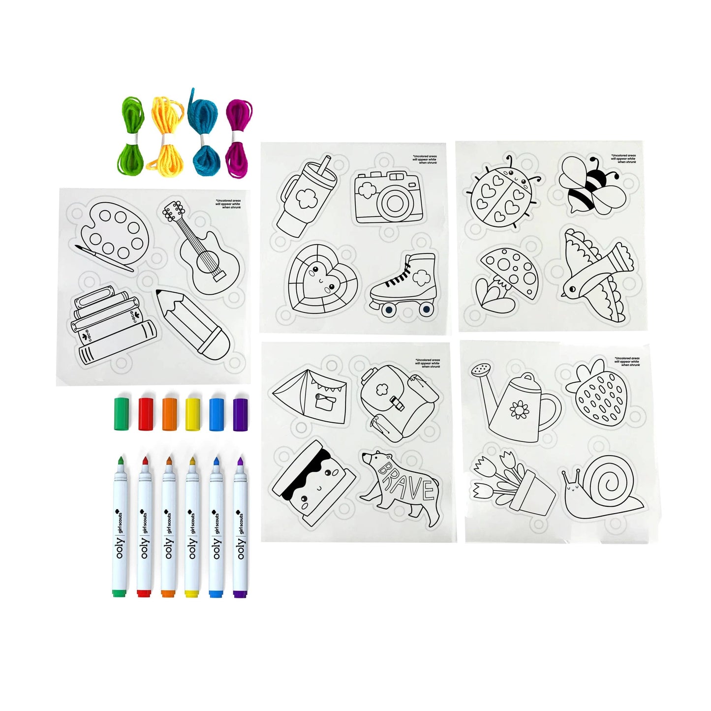 OOLY - OOLY x Girl Scouts: Do-It-Yourself Shrink Art Bracelet Kit (30 PC Set)