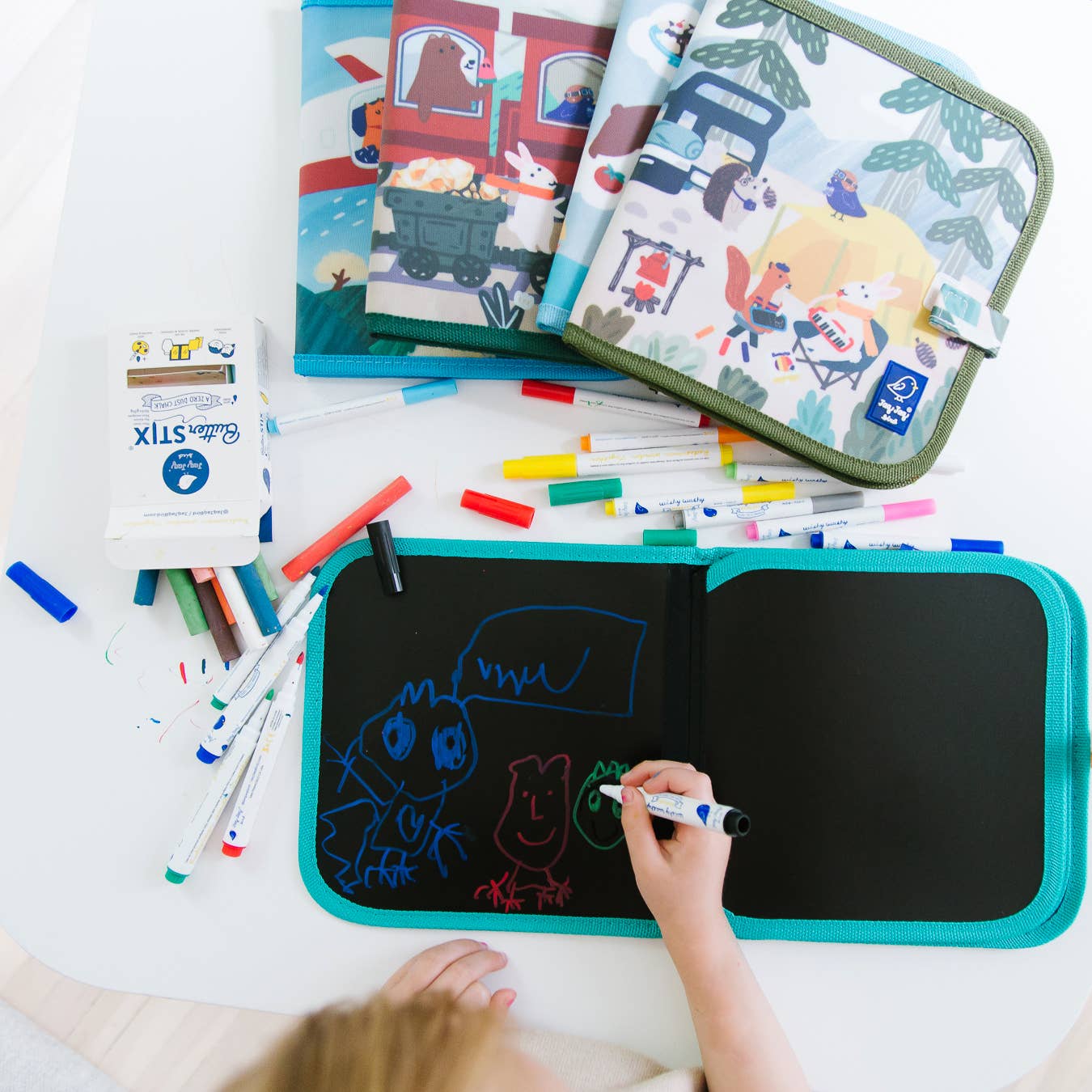 Jaq Jaq Bird - Train Activity Dry Erase Book