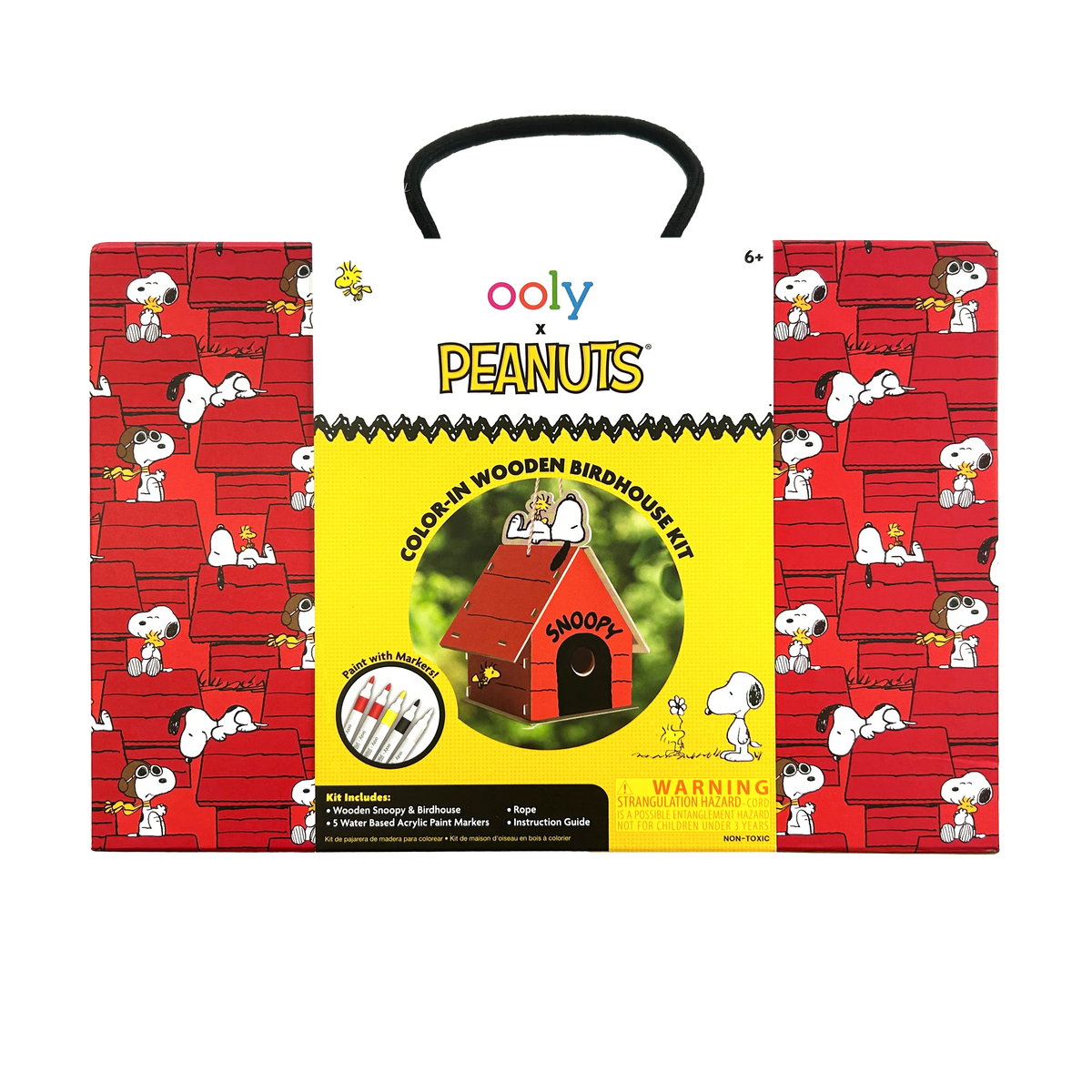 OOLY - OOLY x Peanuts: Color-in' Wooden Birdhouse Kit