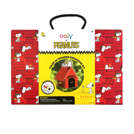 OOLY - OOLY x Peanuts: Color-in' Wooden Birdhouse Kit