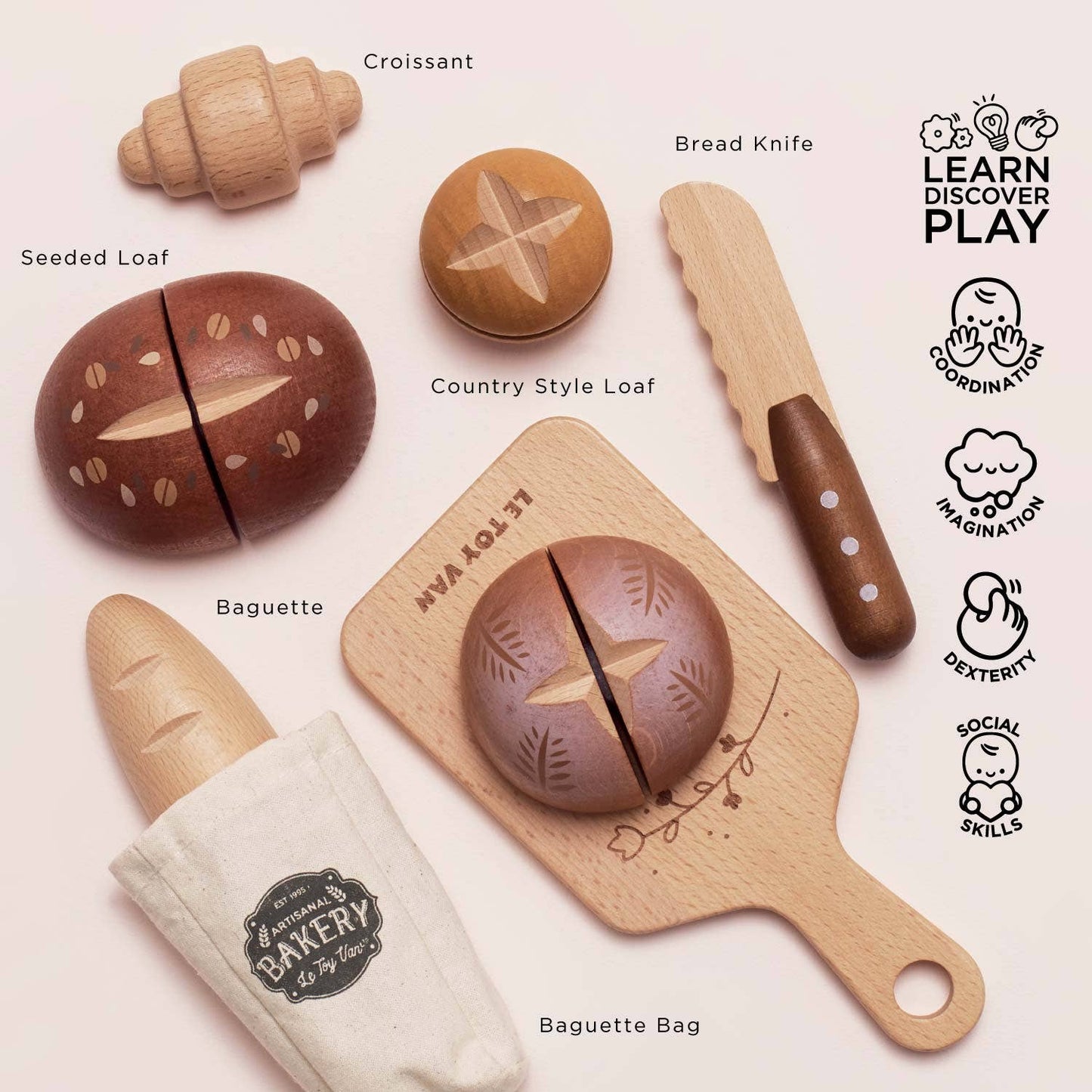 Le Toy Van, Inc. - Artisan Bread and Knife Set