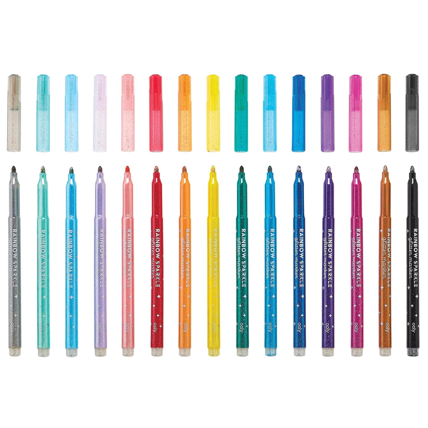 OOLY - Rainbow Sparkle Glitter Markers - Set of 15