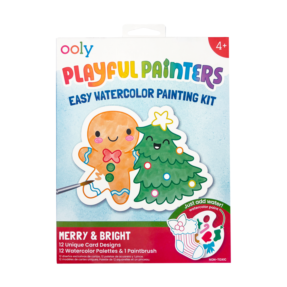 OOLY - Playful Painters Easy Watercolor Painting Kit - Merry & Bright