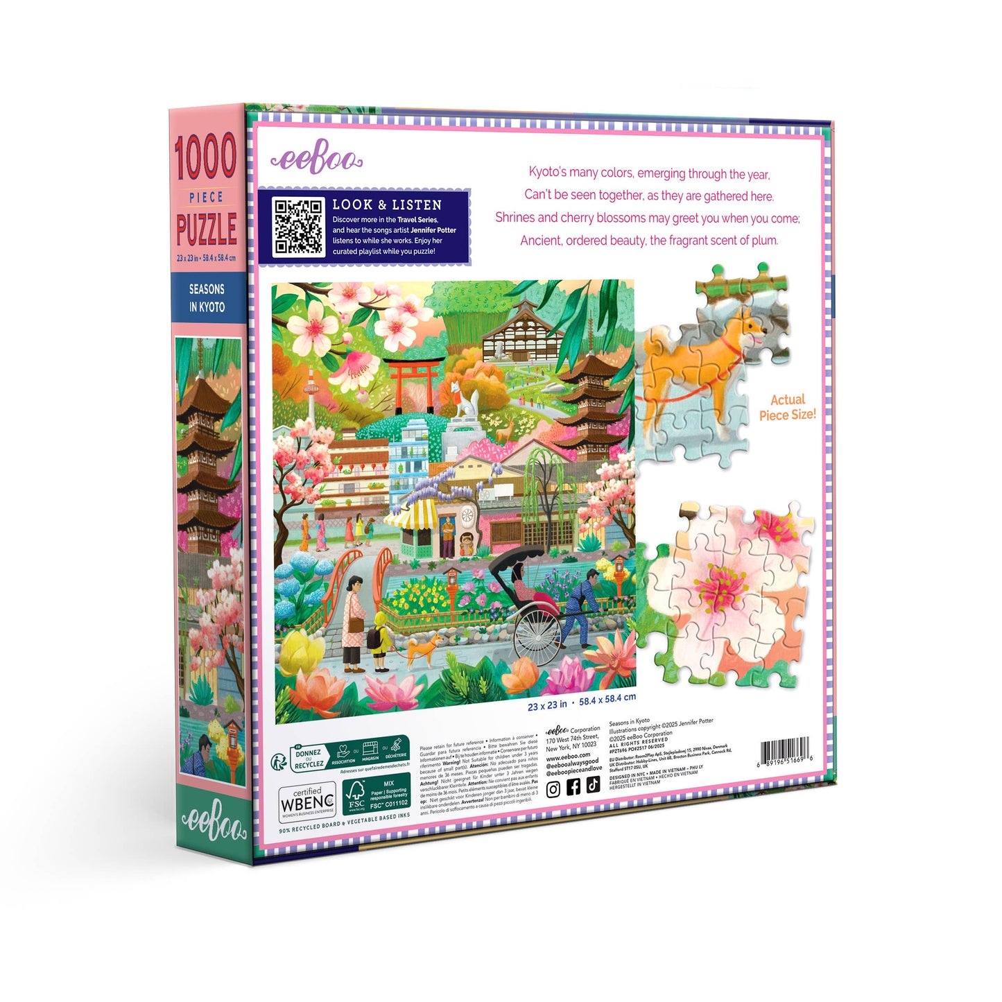 eeBoo - Seasons in Kyoto 1000 Piece Puzzle