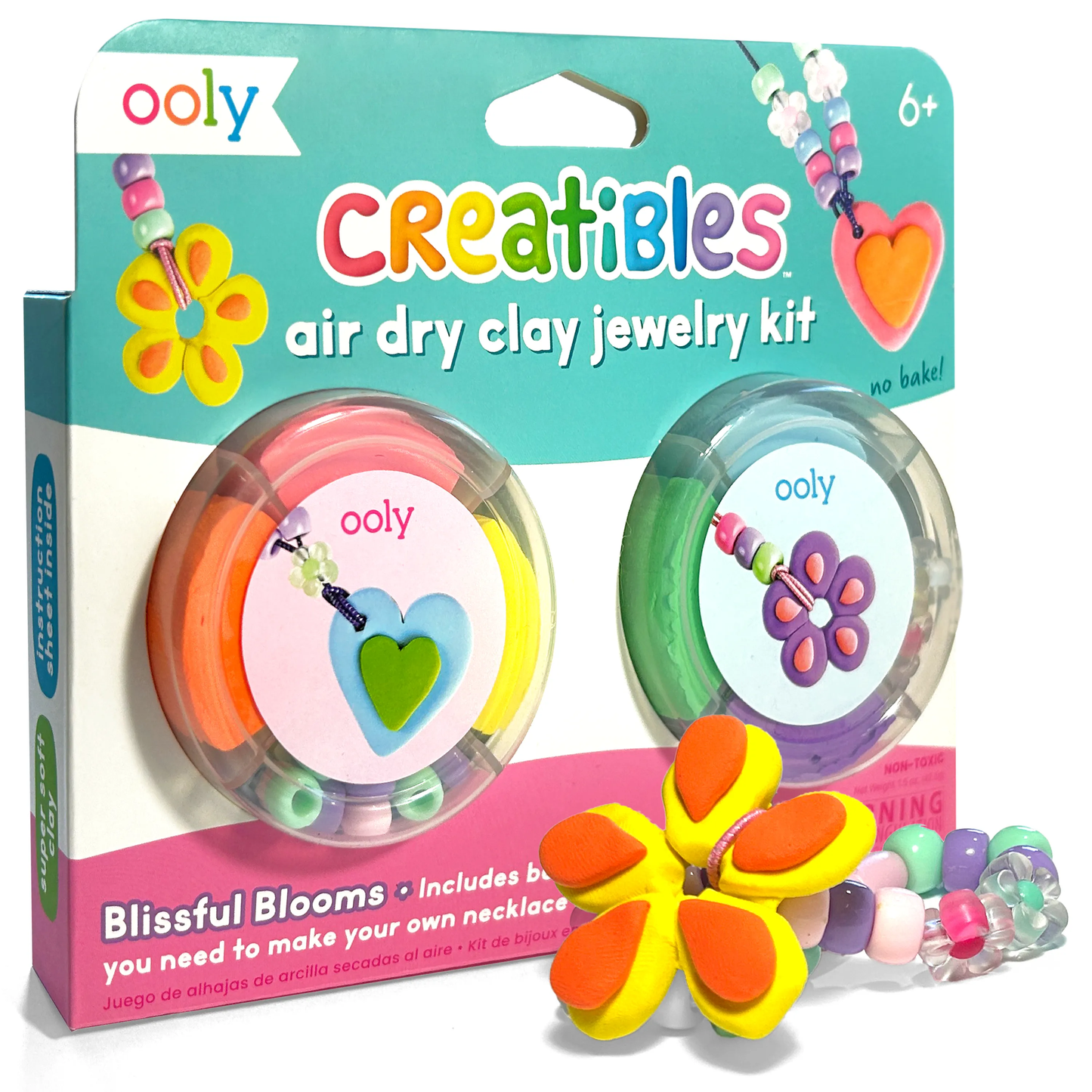 OOLY - Creatibles: Air Dry Clay Jewelry Kit - Blissful Blooms (Set