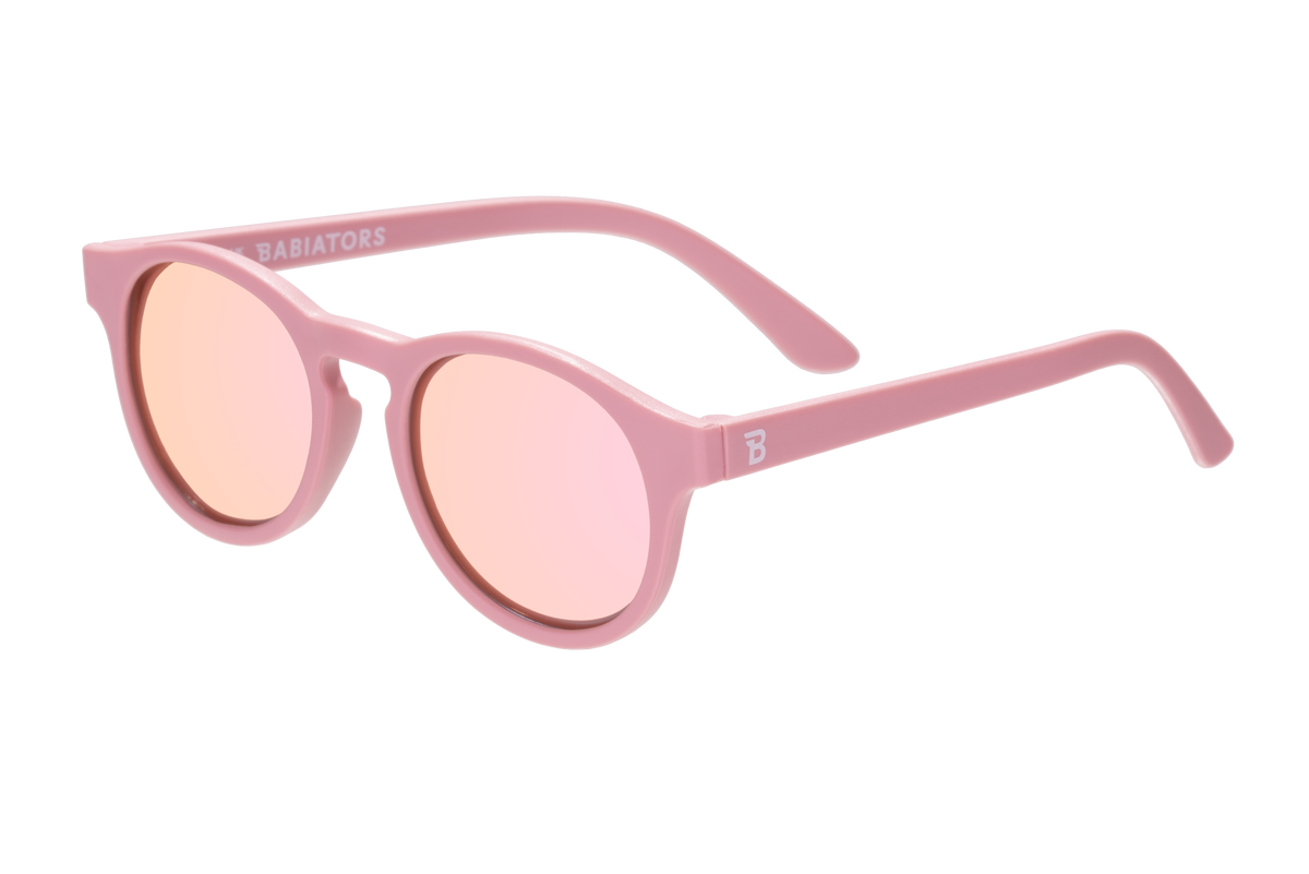 Babiators - Pretty in Pink Polarized Keyhole Sunglasses w/ Mirrored Lens: Ages 3-5