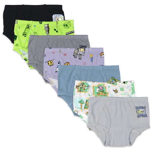 Bellabu Bear - Minecraft Bamboo Boy's Underwear 7-Pack: 4/5T