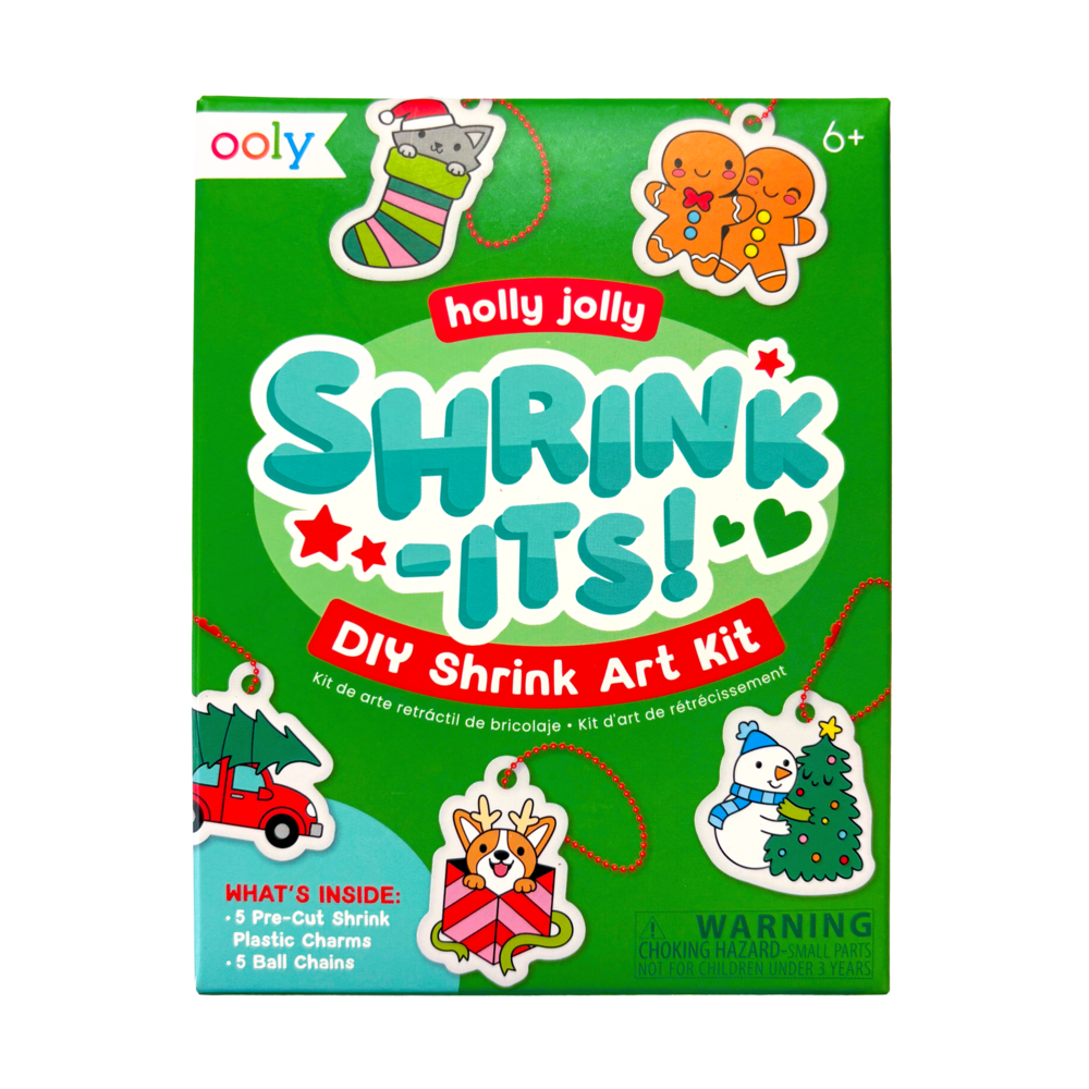 OOLY - Mini Shrink-Its! DIY Shrink Art Kit - Holly Jolly