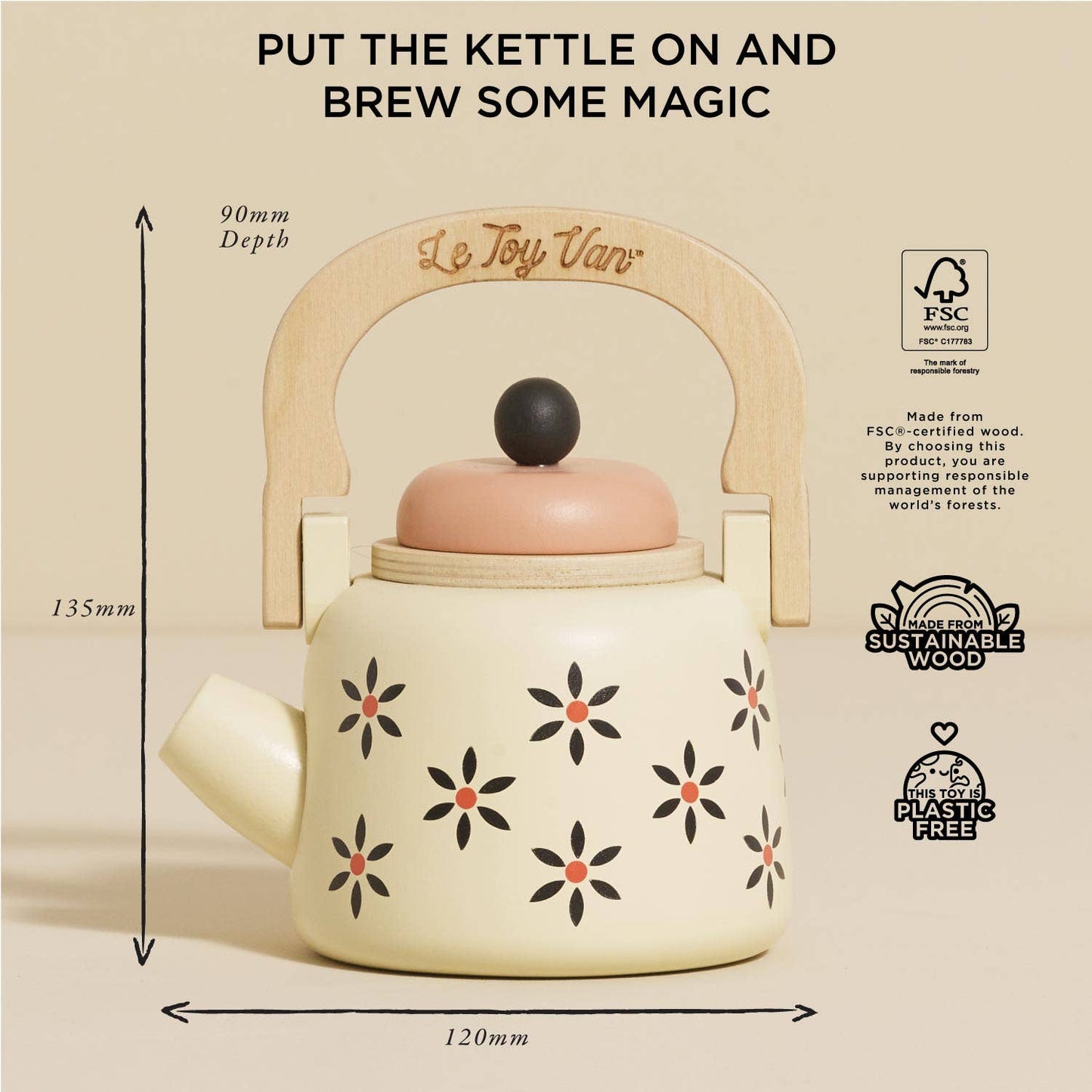 Le Toy Van, Inc. - Vintage Wooden Role Play Kettle