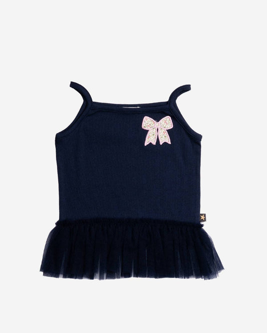 Petite Hailey - Sophia Bow Tanktop: Navy / 4