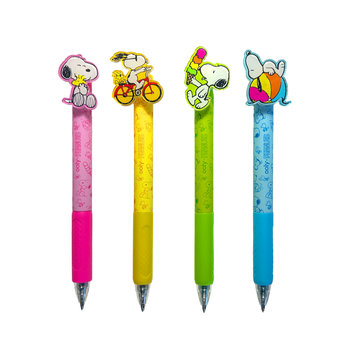 OOLY - OOLY x Peanuts - Black Ink Retractable Gel Pens - Set of 4