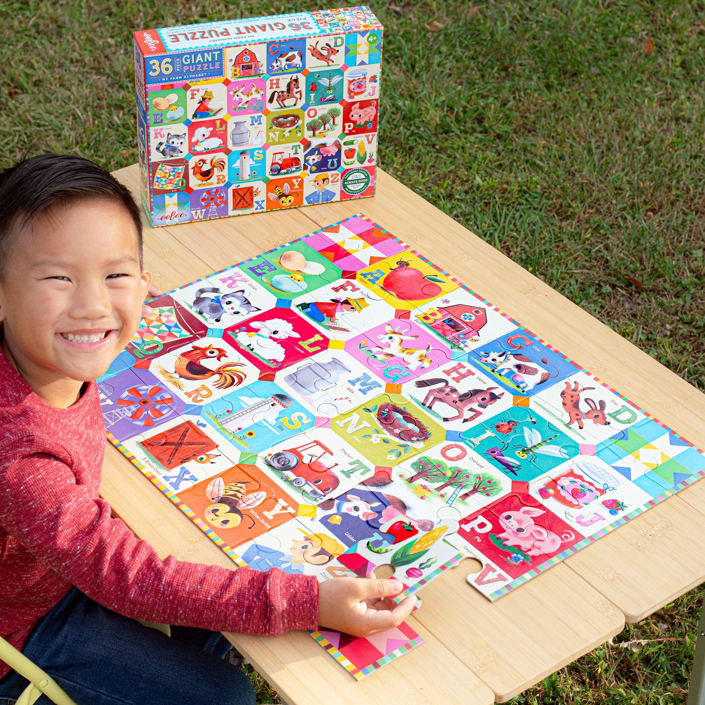 eeBoo - My Farm Alphabet 36 Piece Giant Puzzle