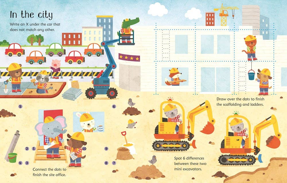 HarperCollins - Wipe-Clean Construction Site Activities : Usborne