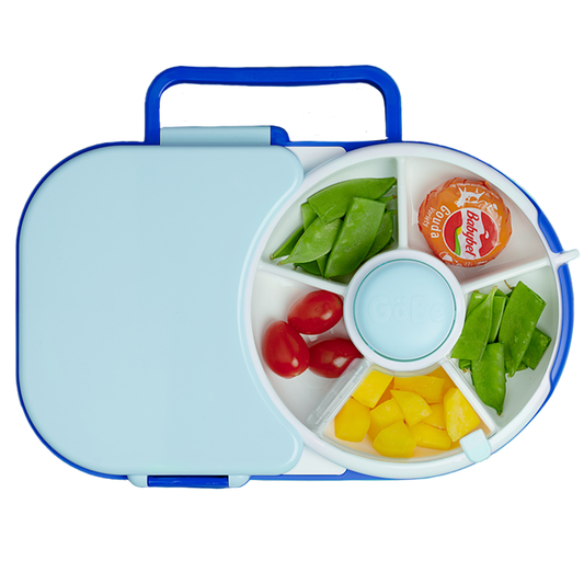 GöBe Kids - GoBe Kids Lunchbox with Snack Spinner: Blueberry Blue