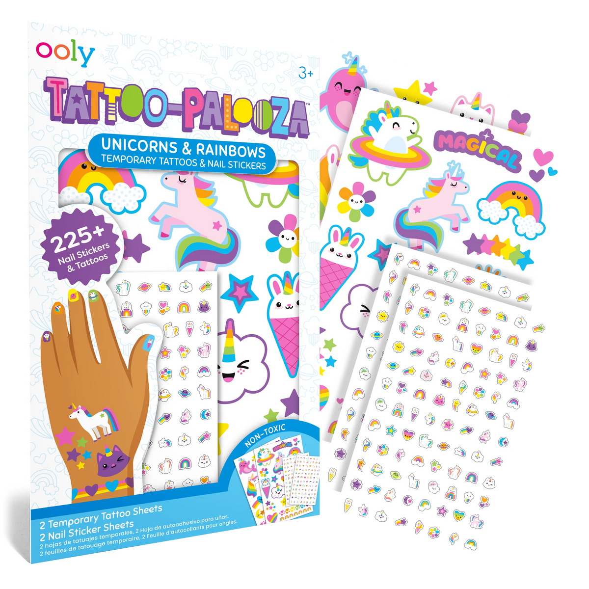 OOLY - Tattoo Palooza: Temporary Tattoos & Nail Stickers - Unicorns