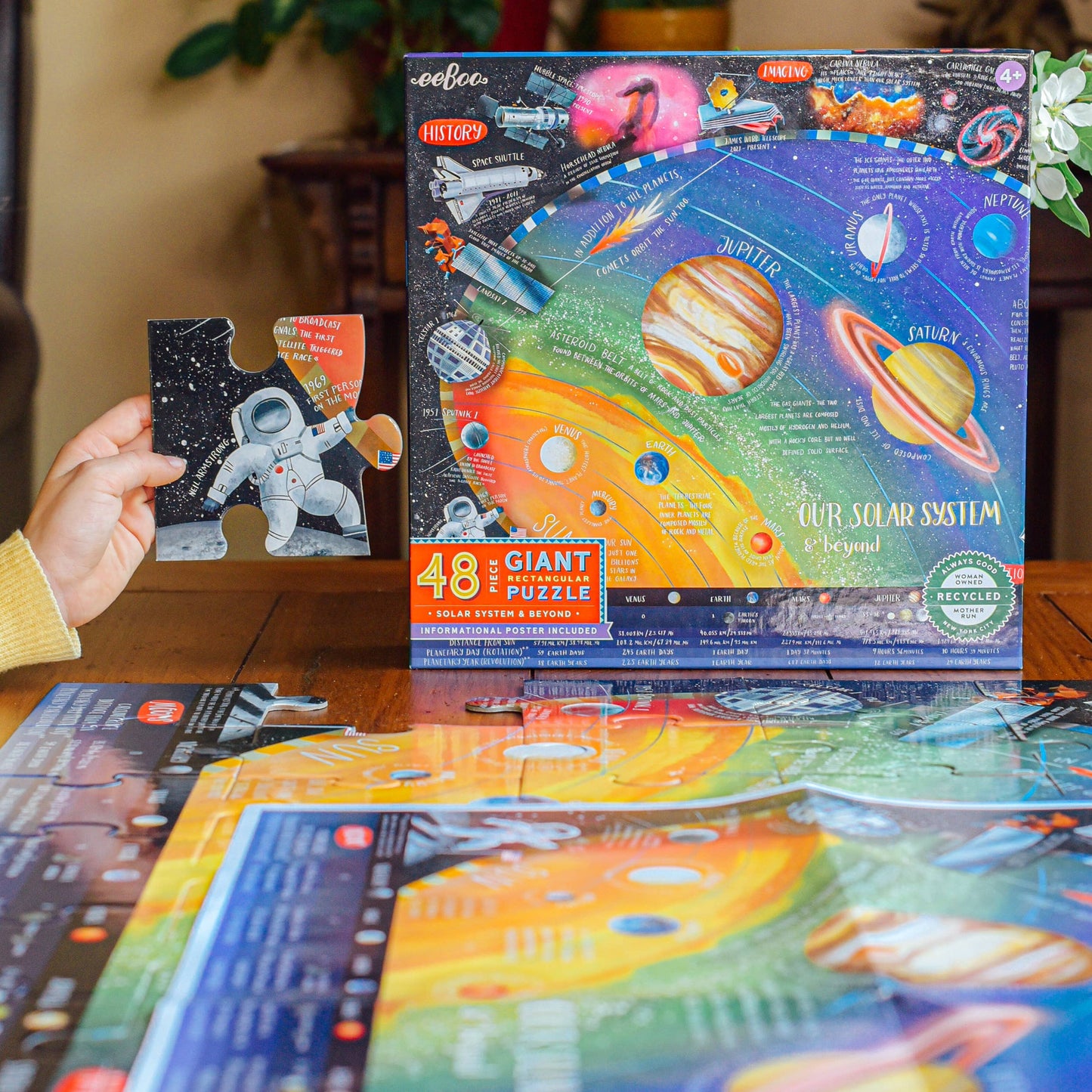 eeBoo - Solar System & Beyond 48 Piece Giant Puzzle