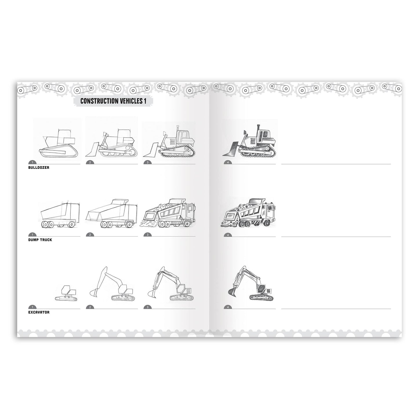 eeBoo - Learn to Draw Vehicles Book with Stickers