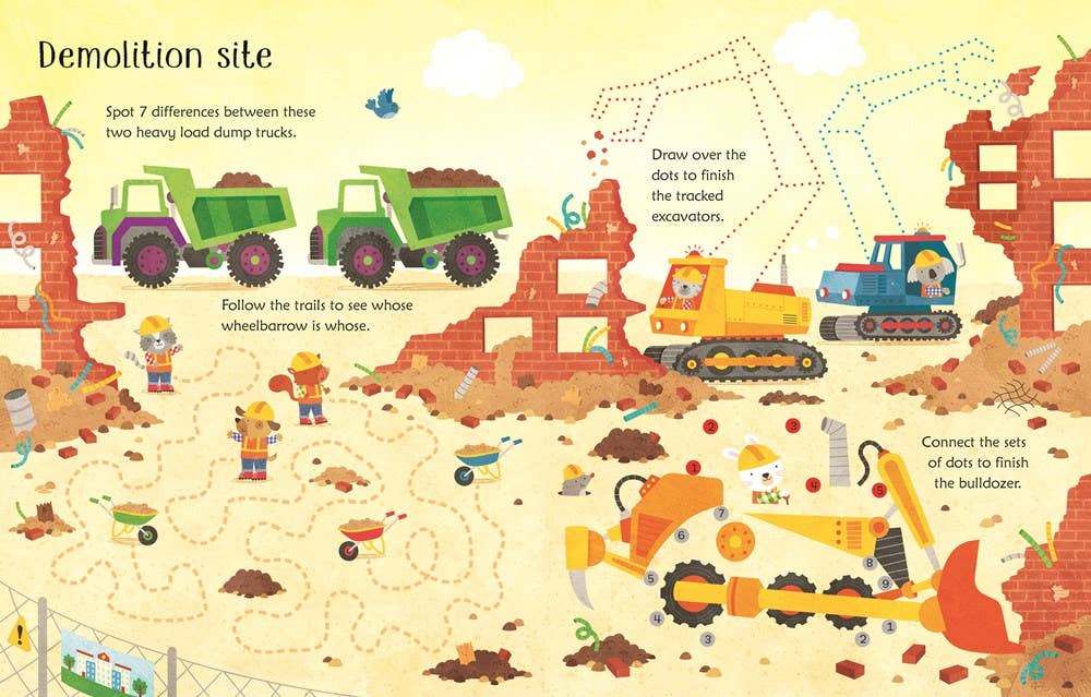 HarperCollins - Wipe-Clean Construction Site Activities : Usborne