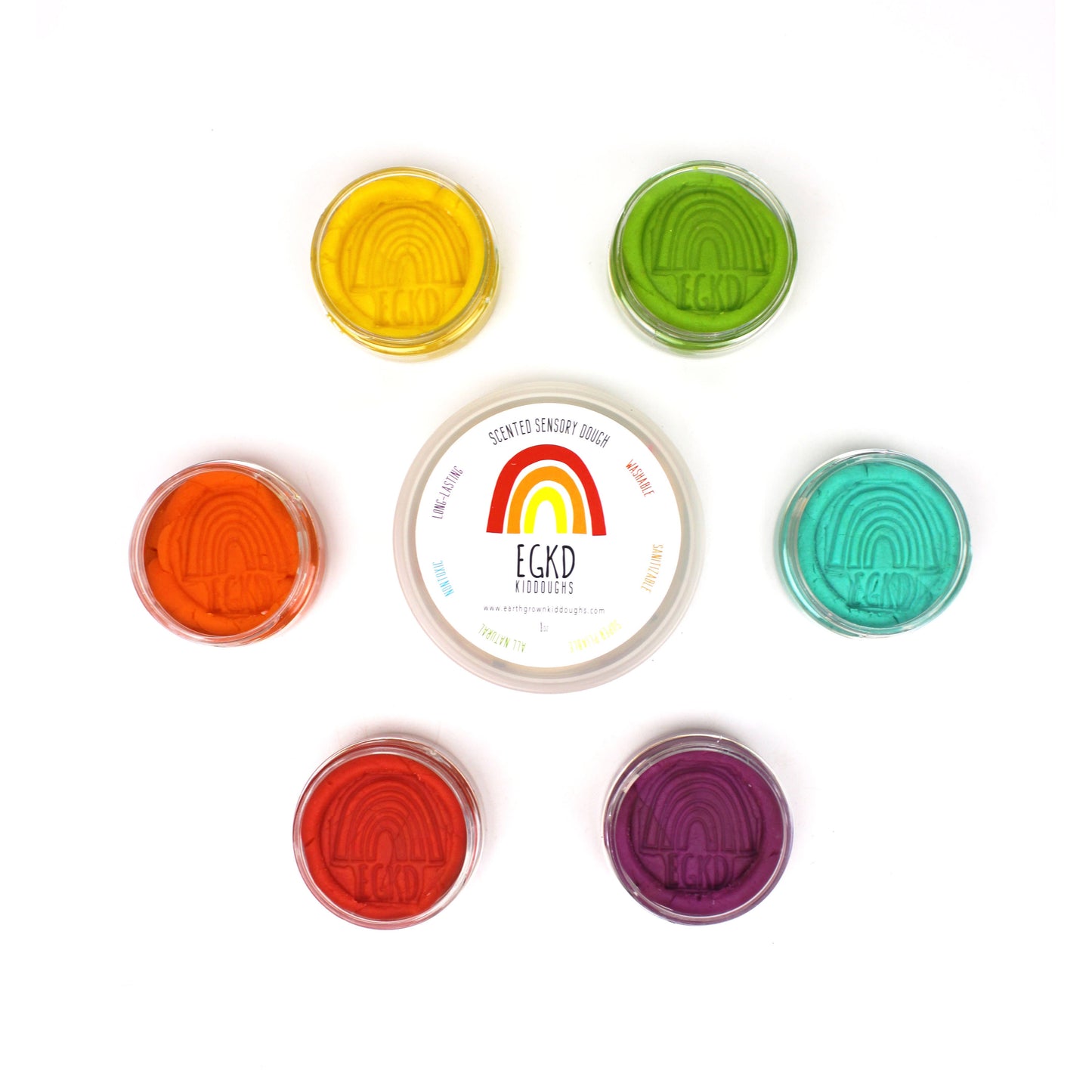 Earth Grown KidDoughs (KidDoughs by EGKD) - Mini KidDough Rainbow Set