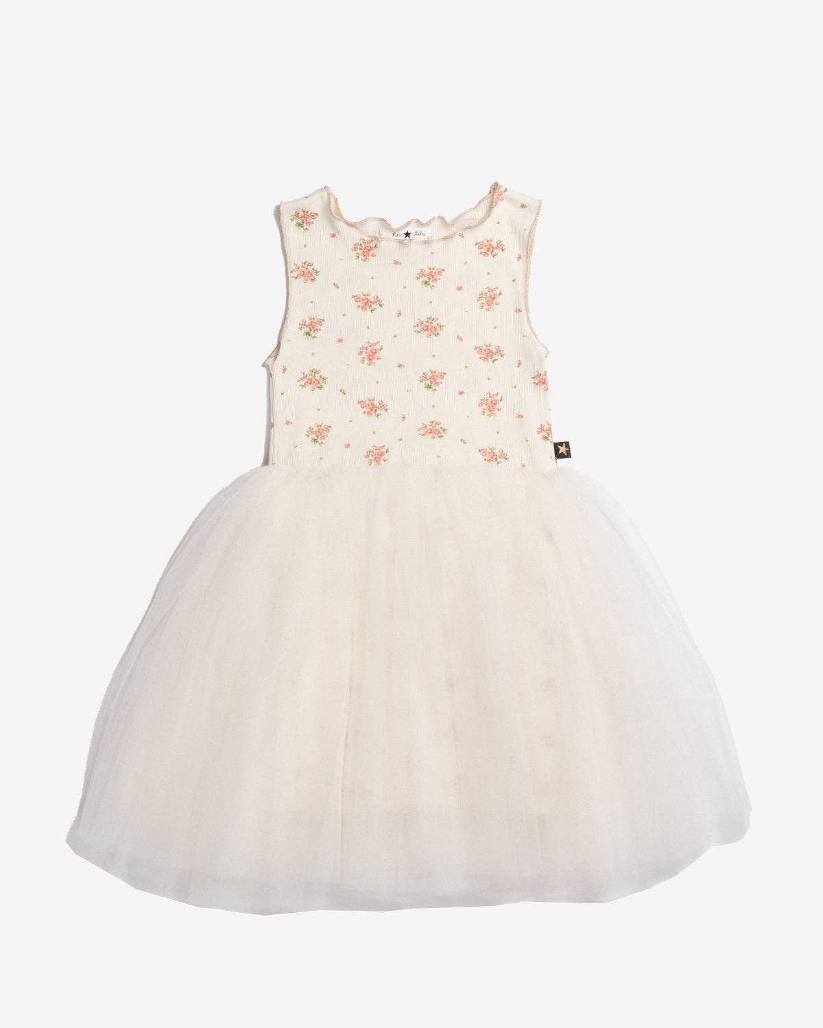 Petite Hailey - Grace Floral Tutu Dress: Ivory / 8