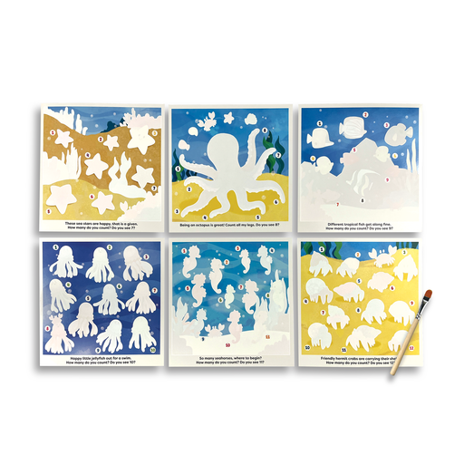 OOLY - Water Amaze Water Reveal Boards - Under The Sea (13 PC Set)